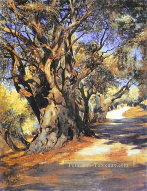 Route de Rome à Albano Paysage polonais Henryk Siemiradzki Peintures à l'huile